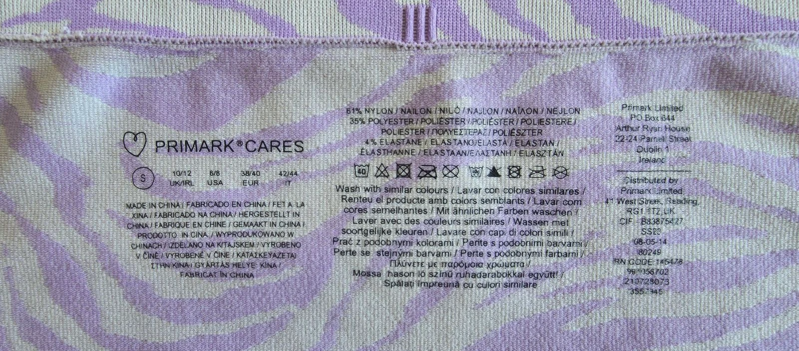Paarse witte mini-rok met zebrapatroon Primark Maat S 36 – photo 5